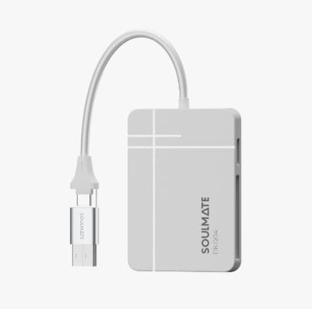 SOULMATE DKQ04 4-IN-1 CARD READER (TYPE-C & USB)