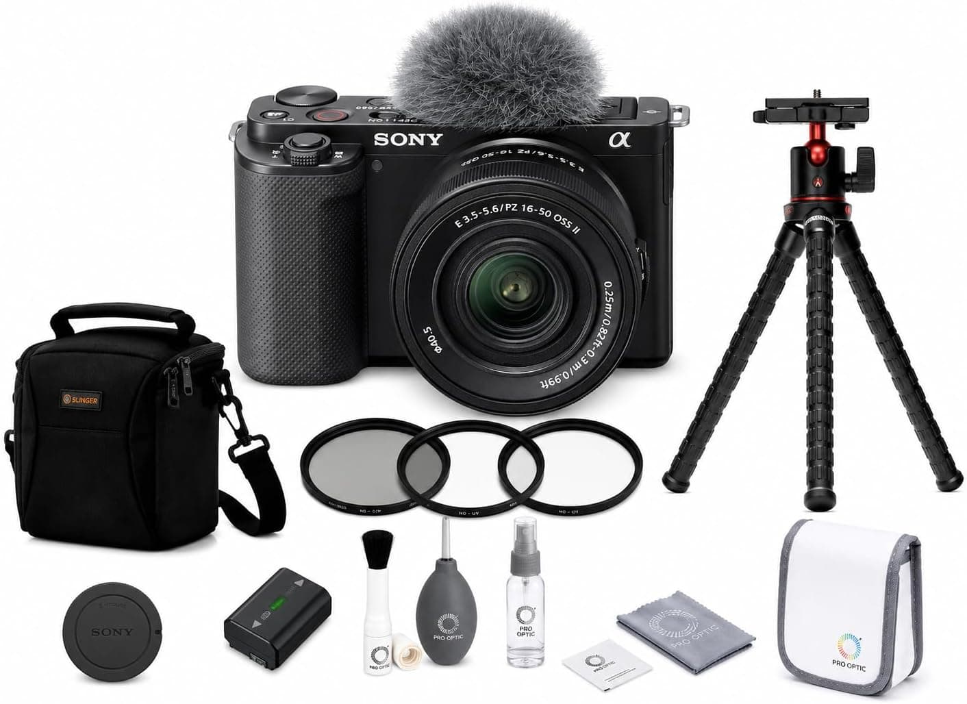 Sony ZV-E10 Mirrorless Camera with 16-50mm Lens (Black)