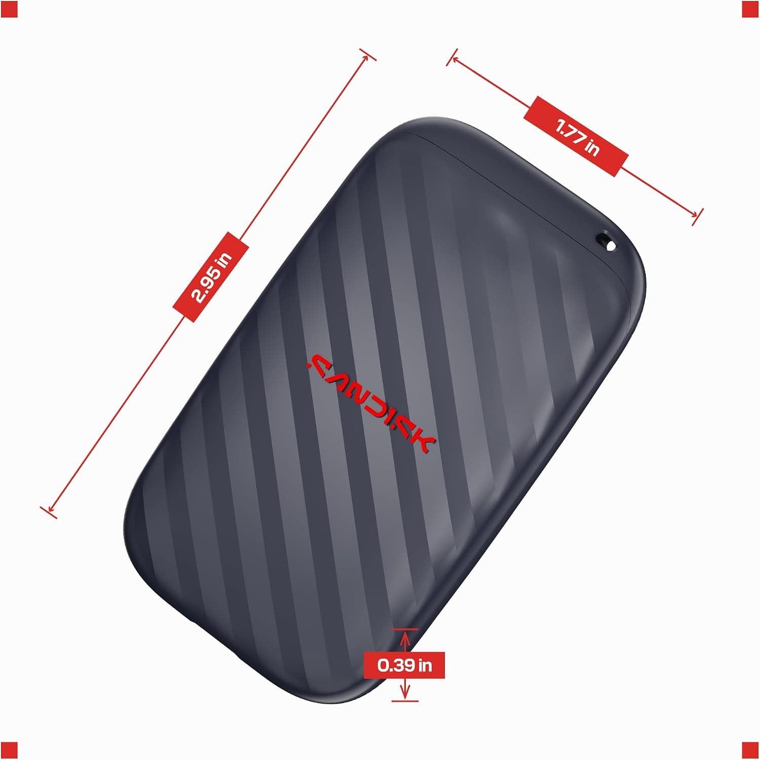SANDISK 1TB USB 3.2 Portable SSD Drive 600 MB/s