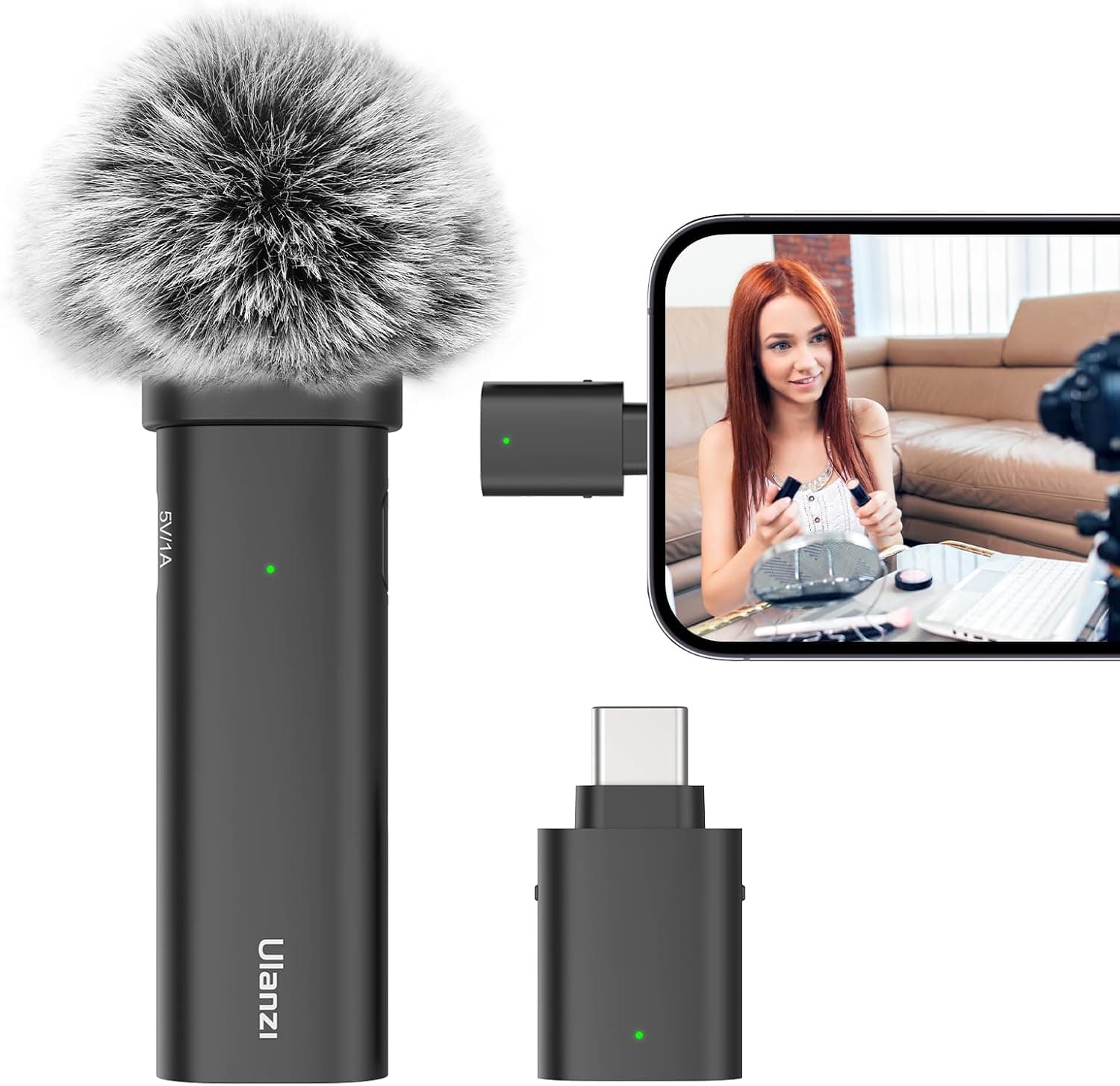 Ulanzi WM-10 Wireless Clip-on Microphone for Smartphone or Tablet