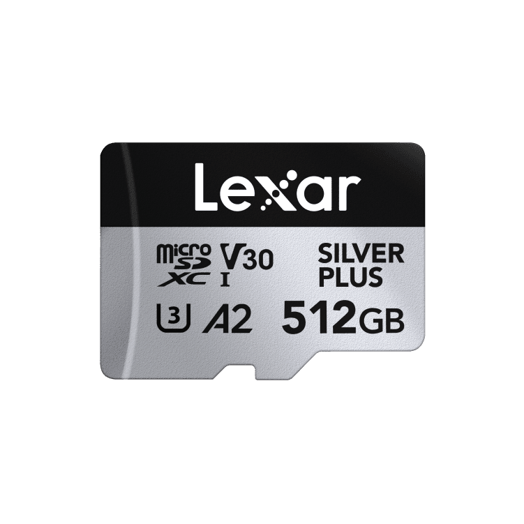 Lexar 512GB Professional SILVER PLUS UHS-I microSDXC Memory Card with SD Adapter