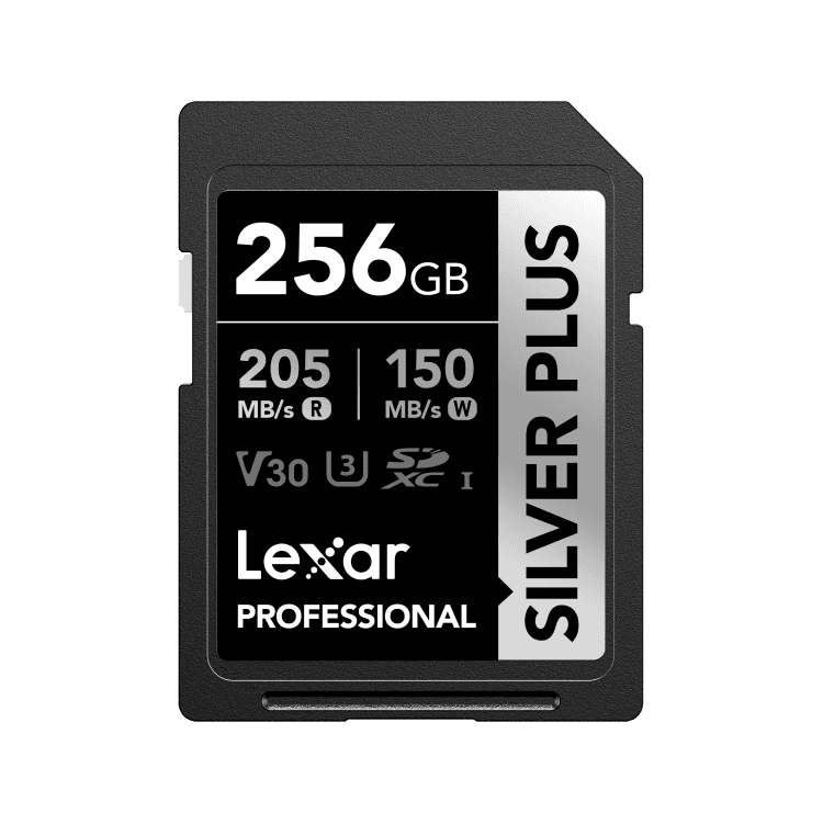 Lexar 256GB Professional SILVER PLUS UHS-I SDXC Memory Card (255MB/s)