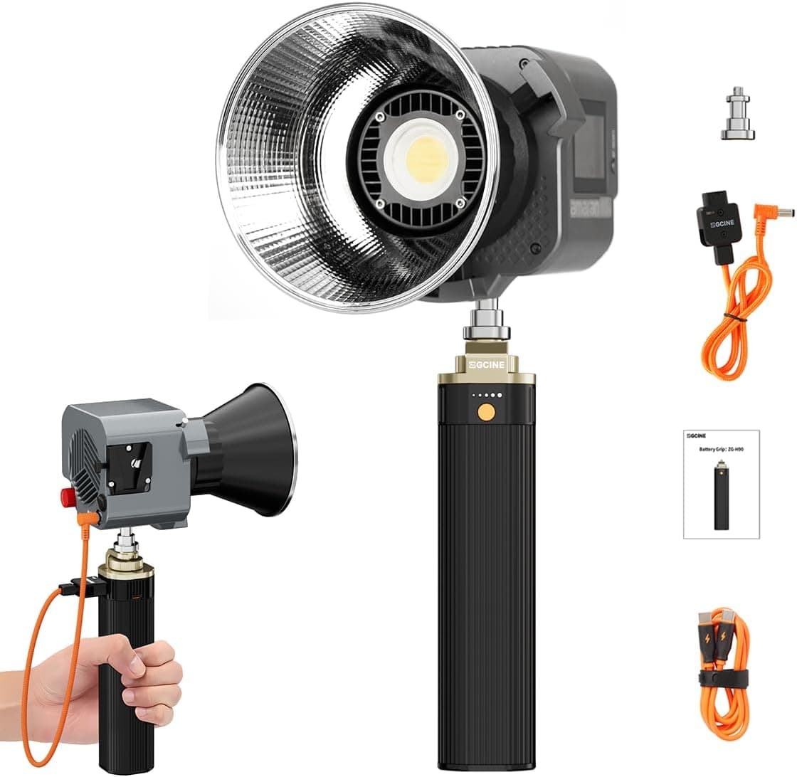 ZGCINE ZG-H90 Bank Handle Grip with 6000mAh Battery for Handheld Video Light