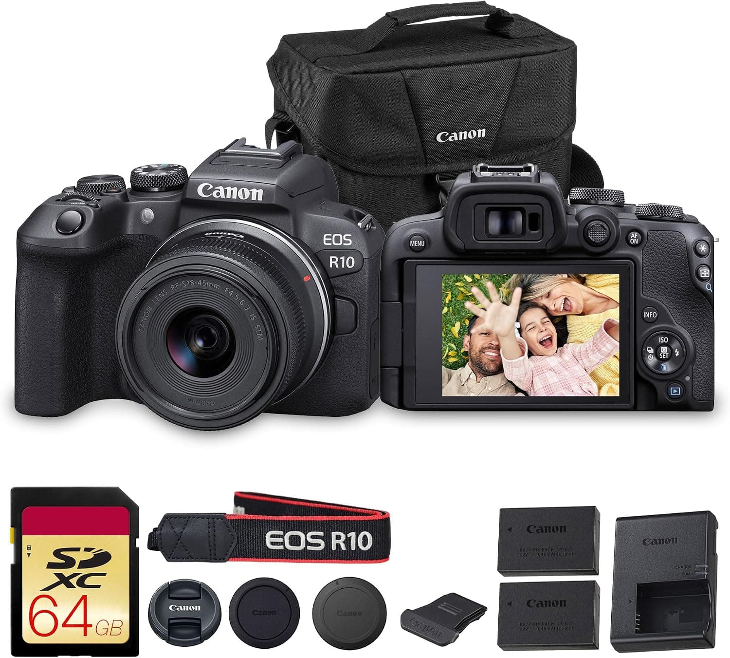 Canon EOS R10 Mirrorless Camera with 18-45mm Lens