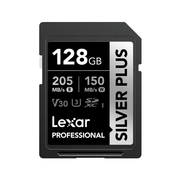 Lexar 128GB Professional SILVER PLUS UHS-I SDXC Memory Card