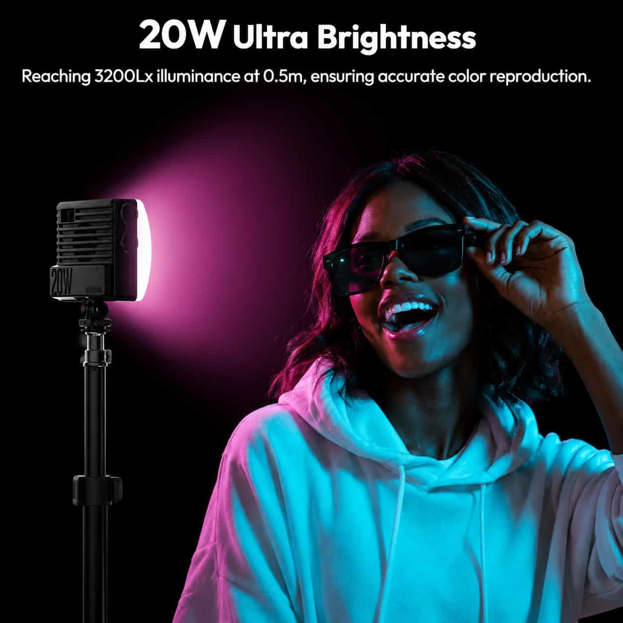 Ulanzi LE-20 20W RGB LED Light Handheld Stick Light Panel