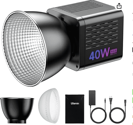 Ulanzi 40W RGB COB LED Video Light with Modifier Adapter