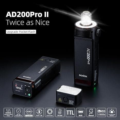 Godox AD200 Pro TTL Pocket Flash Strobe – Portable Location Light