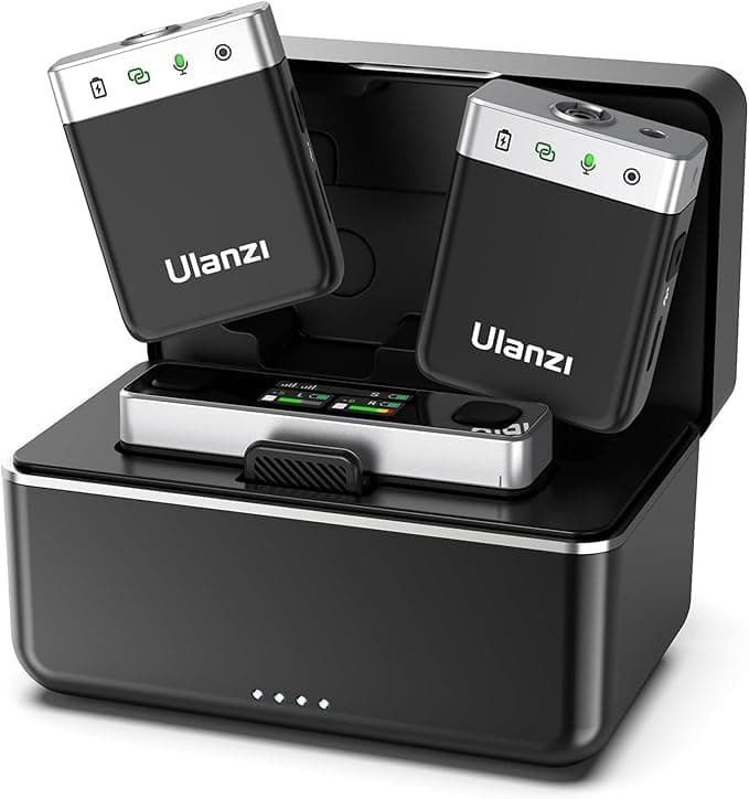 Ulanzi AM18 Wireless Microphone System with Dual-Channel Charging Case