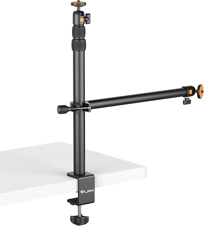 VIJIM LS02 Flexible Desk Mount Stand with 3-Section Foldable Arm & C-Clamp