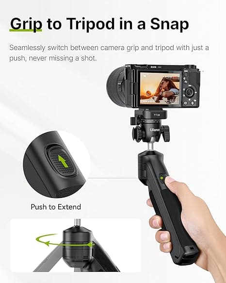TT38 Professional Aluminum Tripod – Lightweight Travel Tripod for DSLR, Mirrorless & Smartphones