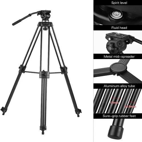 Weifeng WF-717 1.8m Aluminum Alloy Tripod