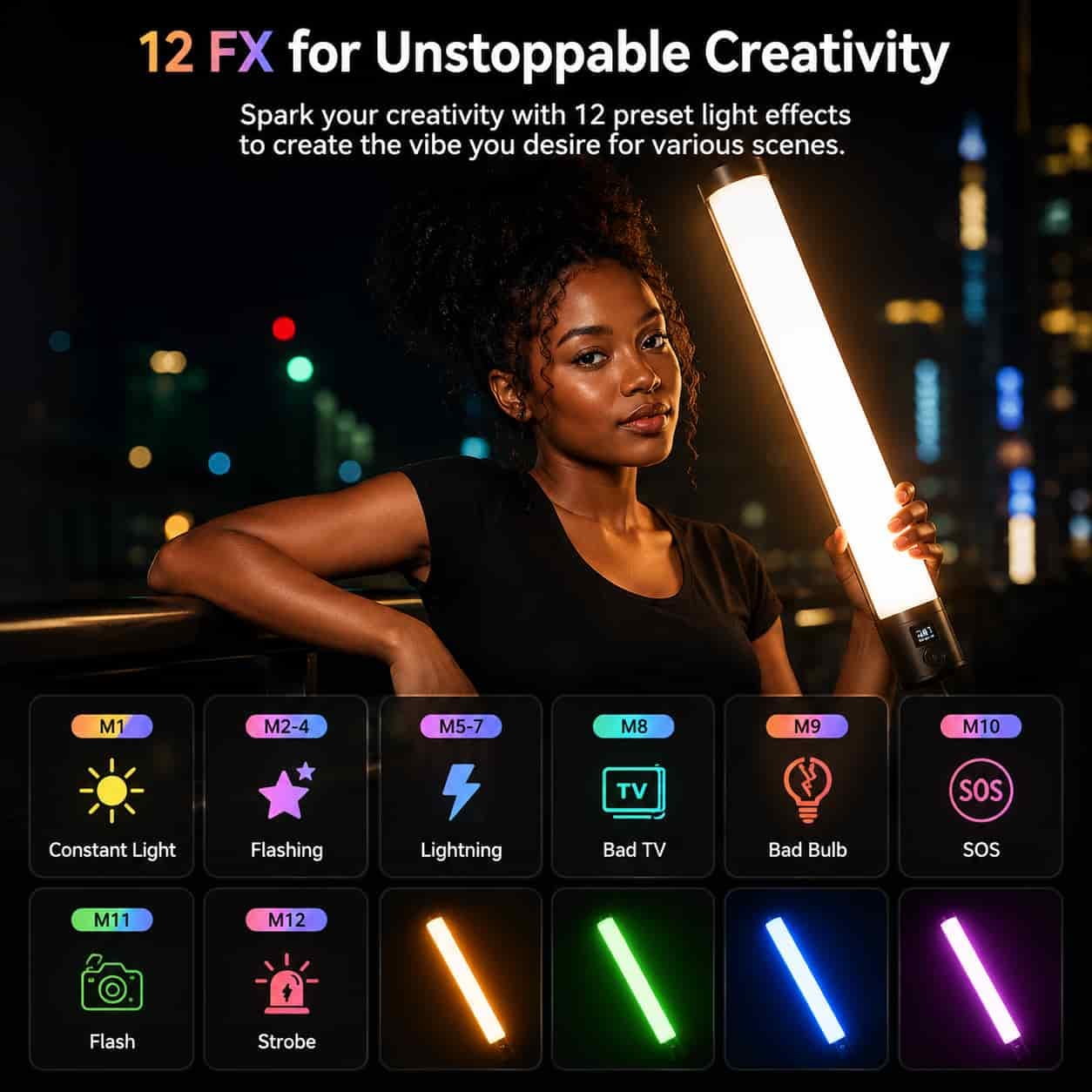 Ulanzi UA12W Airtube Light Portable Inflatable Daylight LED Tube Light