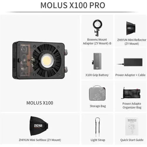 Zhiyun MOLUS X100 Pocket COB Monolight Pro Kit