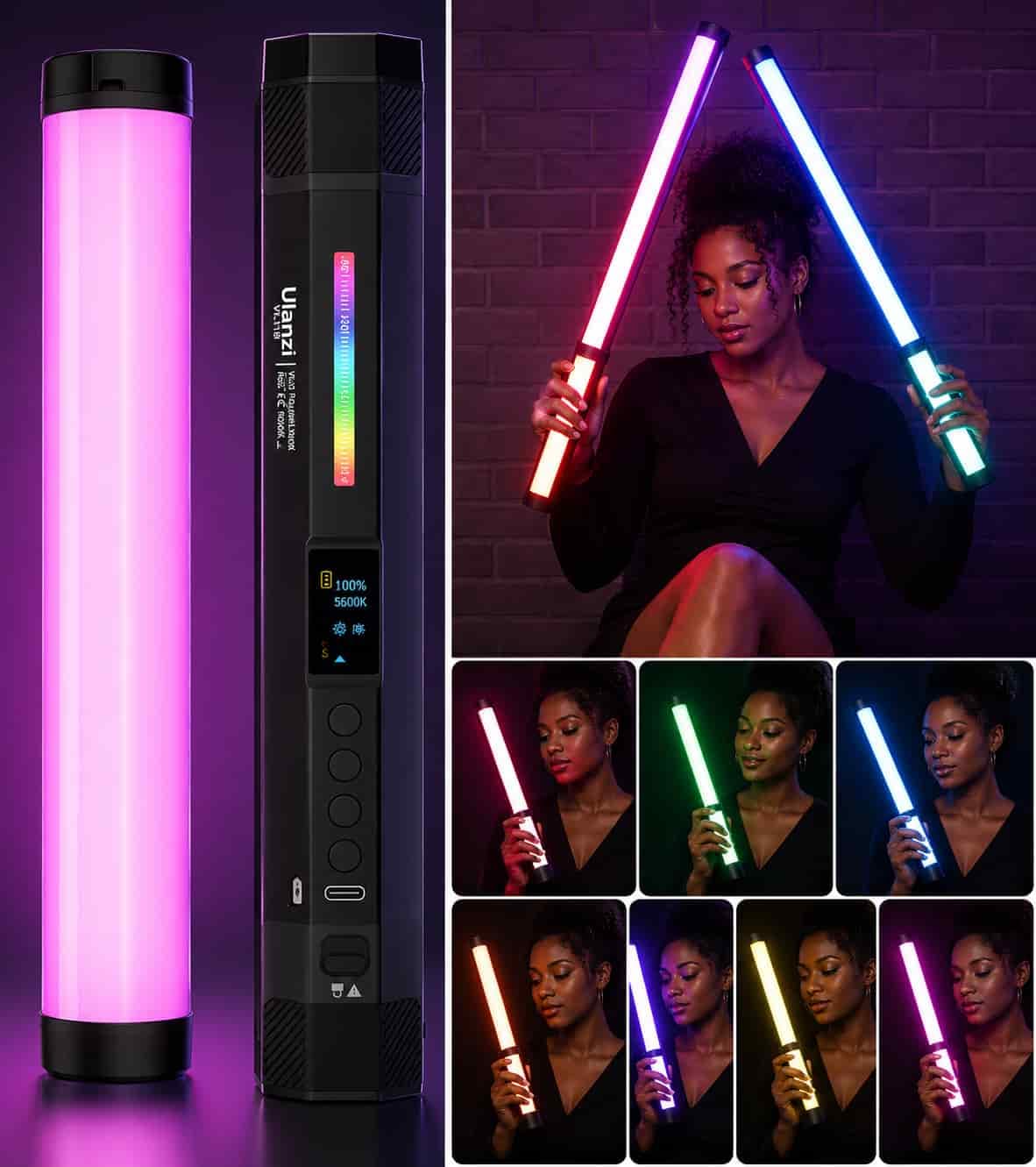 Ulanzi VL110 RGB Tube Light Magnetic Handheld LED Video Light Stick