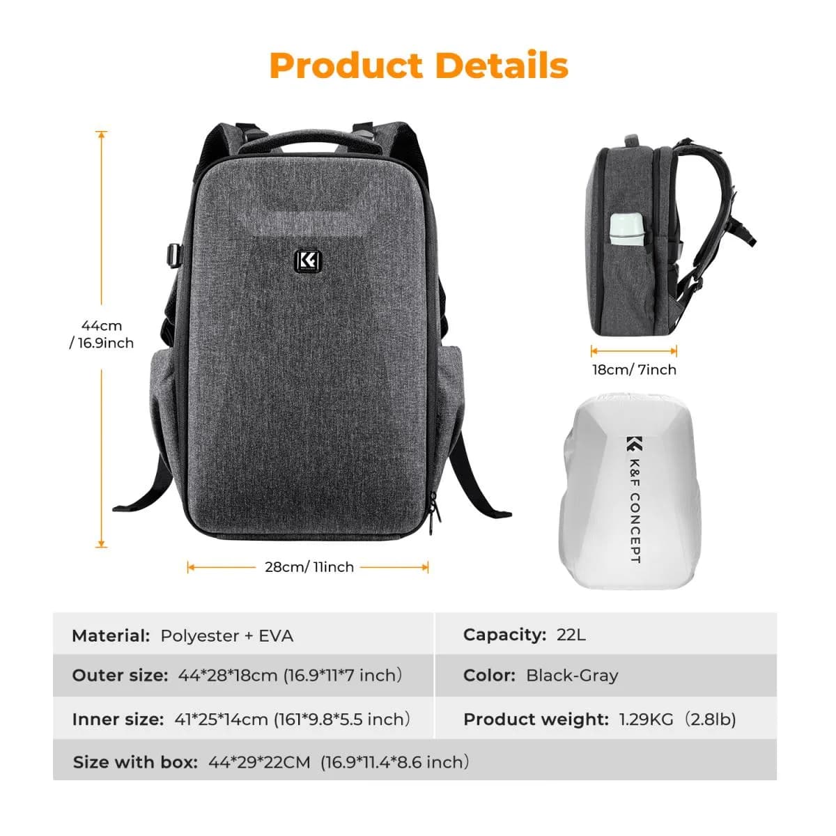 K&F Hardshell NATURE WANDER Backpack