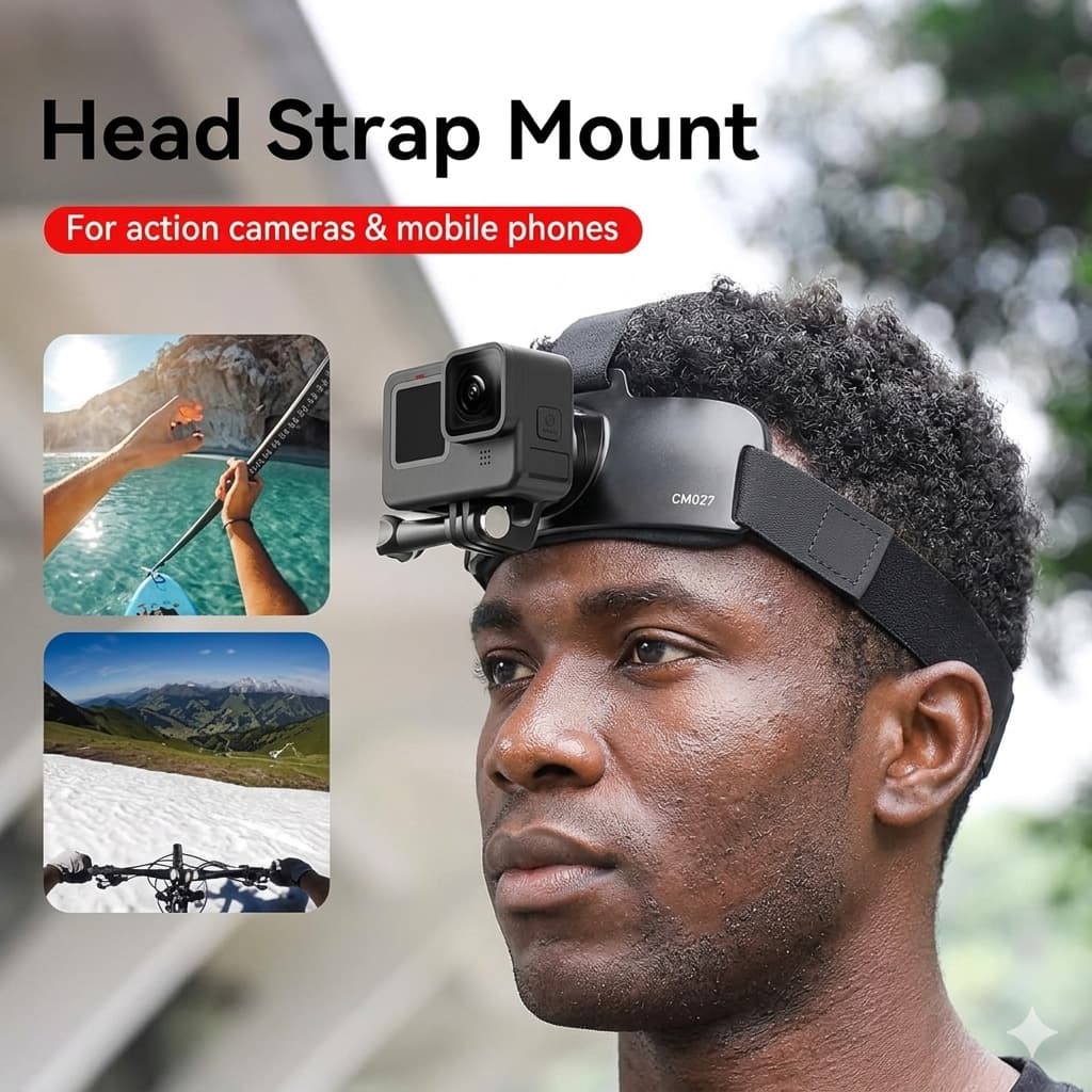 Ulanzi CM027 Action Camera Head Strap Mount – POV POV Hands-Free Holder