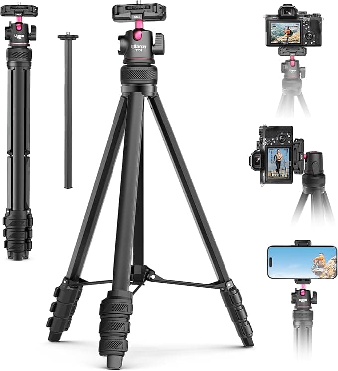 Ulanzi TT51 2-in-1 Aluminum Alloy Portable Tripod for Cameras & Smartphones