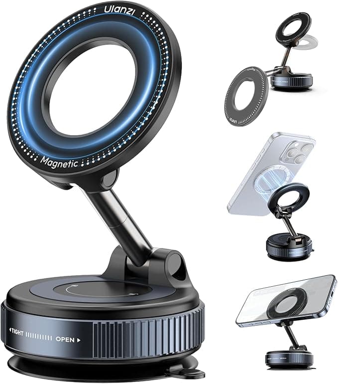Ulanzi SK-25 Professional Phone Suction Cup Mount – Heavy-Duty Glass & Surface Holder