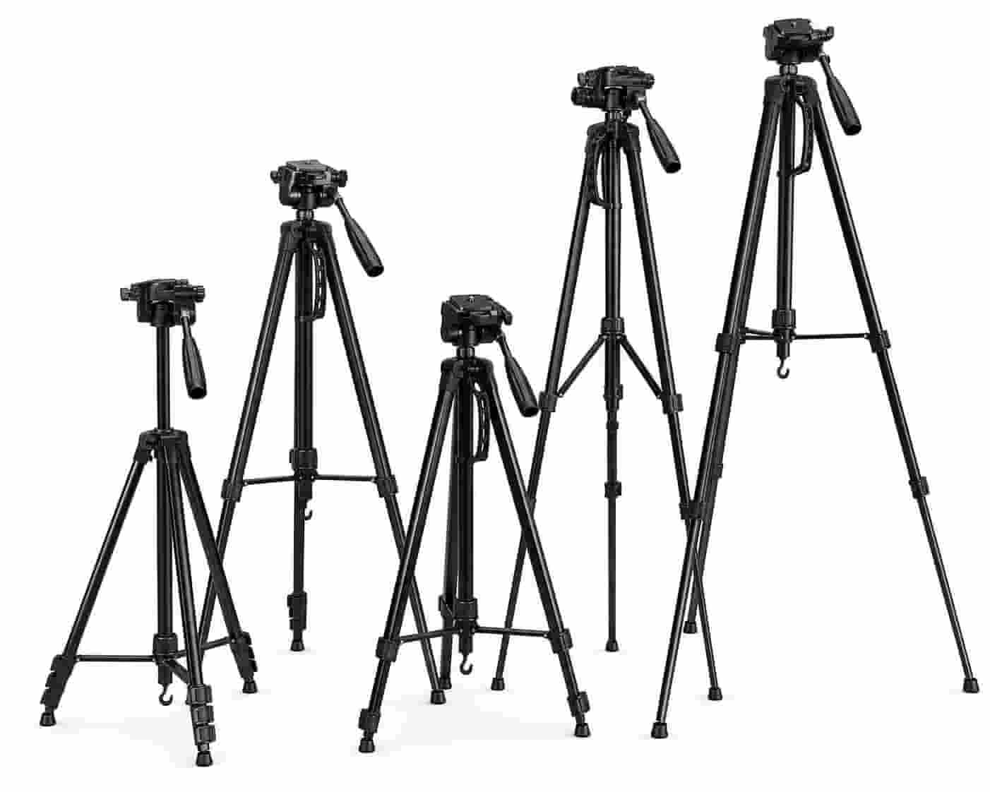 SML 3522 Deluxe Lightweight Video & Photo Tripod Stand | 61-Inch (155cm) Max Height, 3-Way Pan Head, Quick Release Plate, Smartphone Clip & Carrying Bag