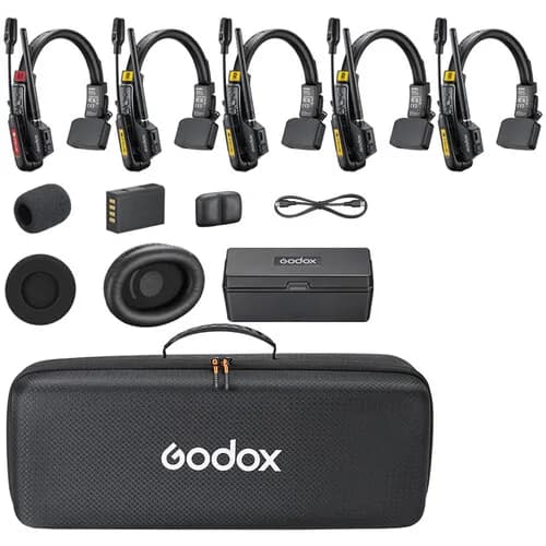 Godox SkyTalk Air 5S 5 Person Full-Duplex Wireless Intercom Headset System