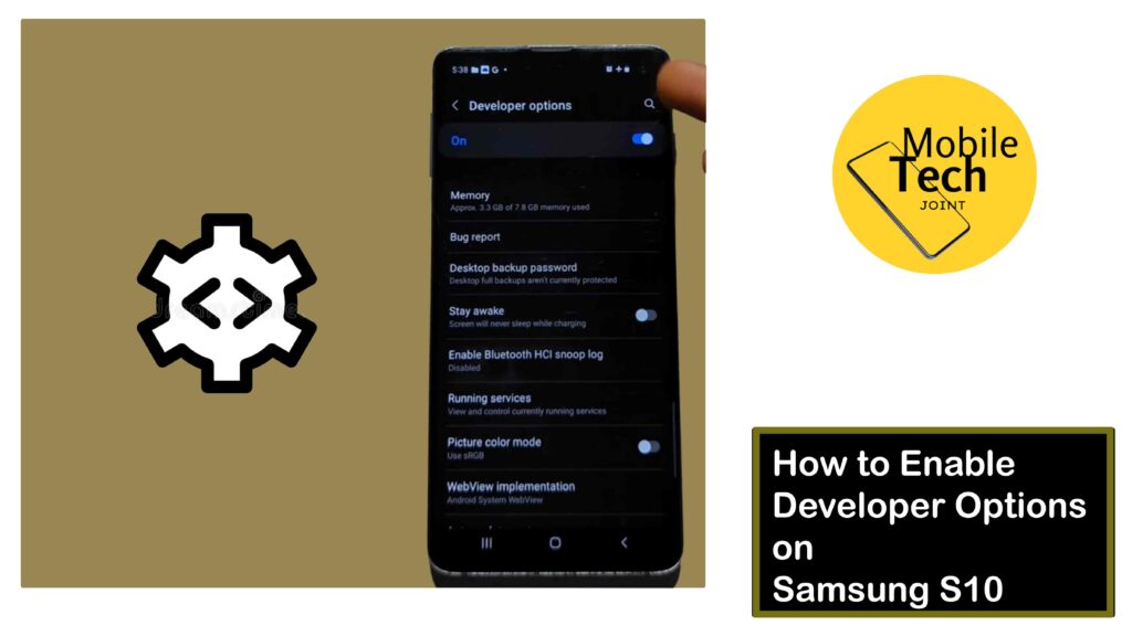 Enable Developer Options on Samsung S10