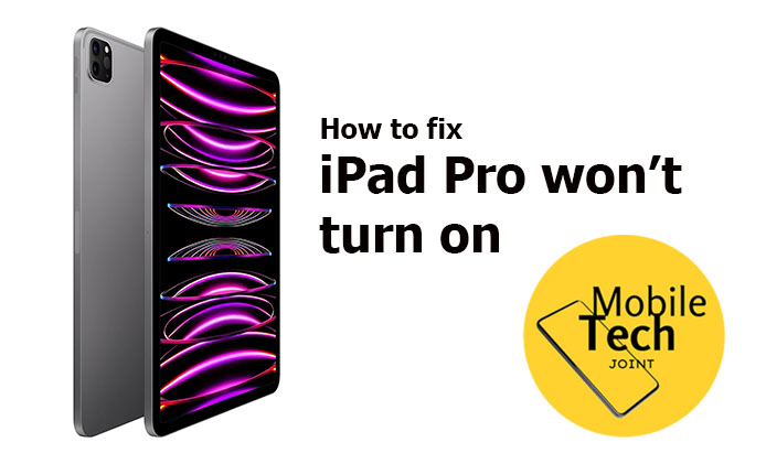 My iPad Pro won't turn on even when plugged in, how to fix