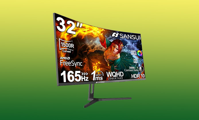 SANSUI Curved Gaming Monitor 