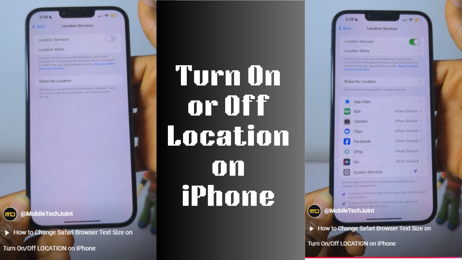 Turn On or Off Location on iPhone